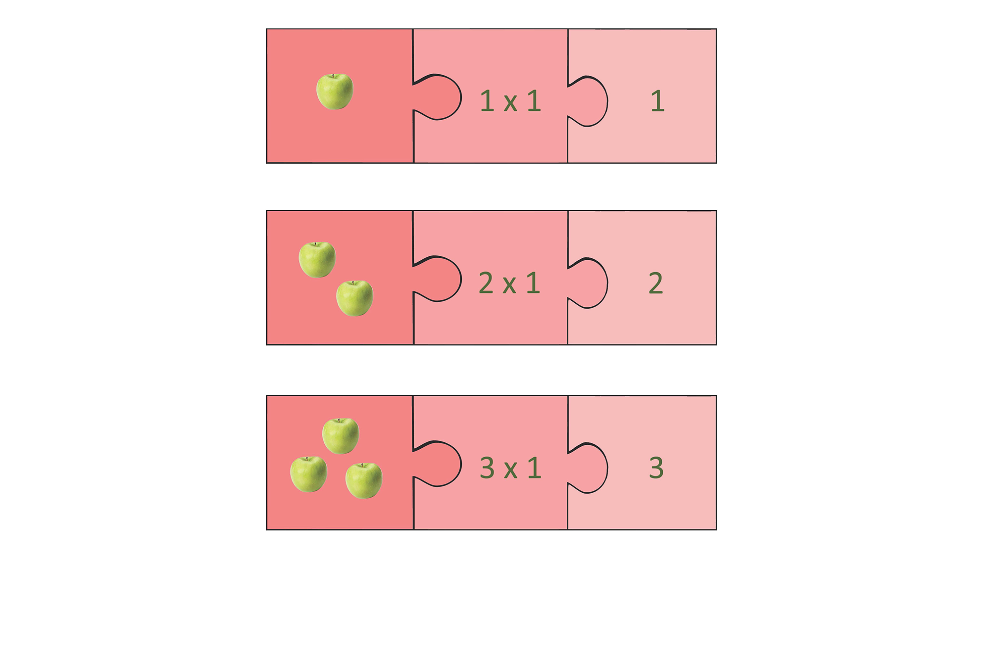 Mathematik: Puzzles zur 1er Reihe; mathematics: jigsaws row of 1; mathématiques: puzzle: rangée de 1; matemáticas: puzzle: fila de 1; matematica: puzzle: fila di 1