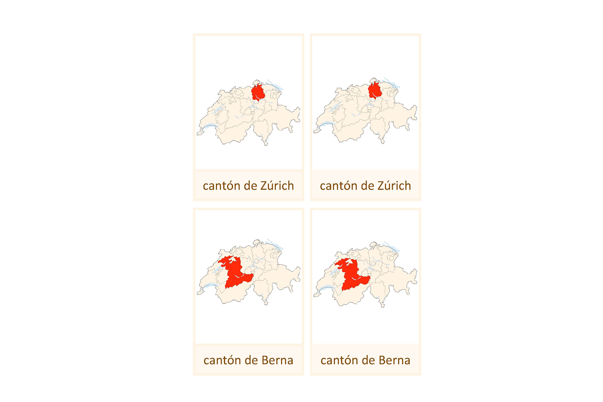 cantones de Suiza, Español