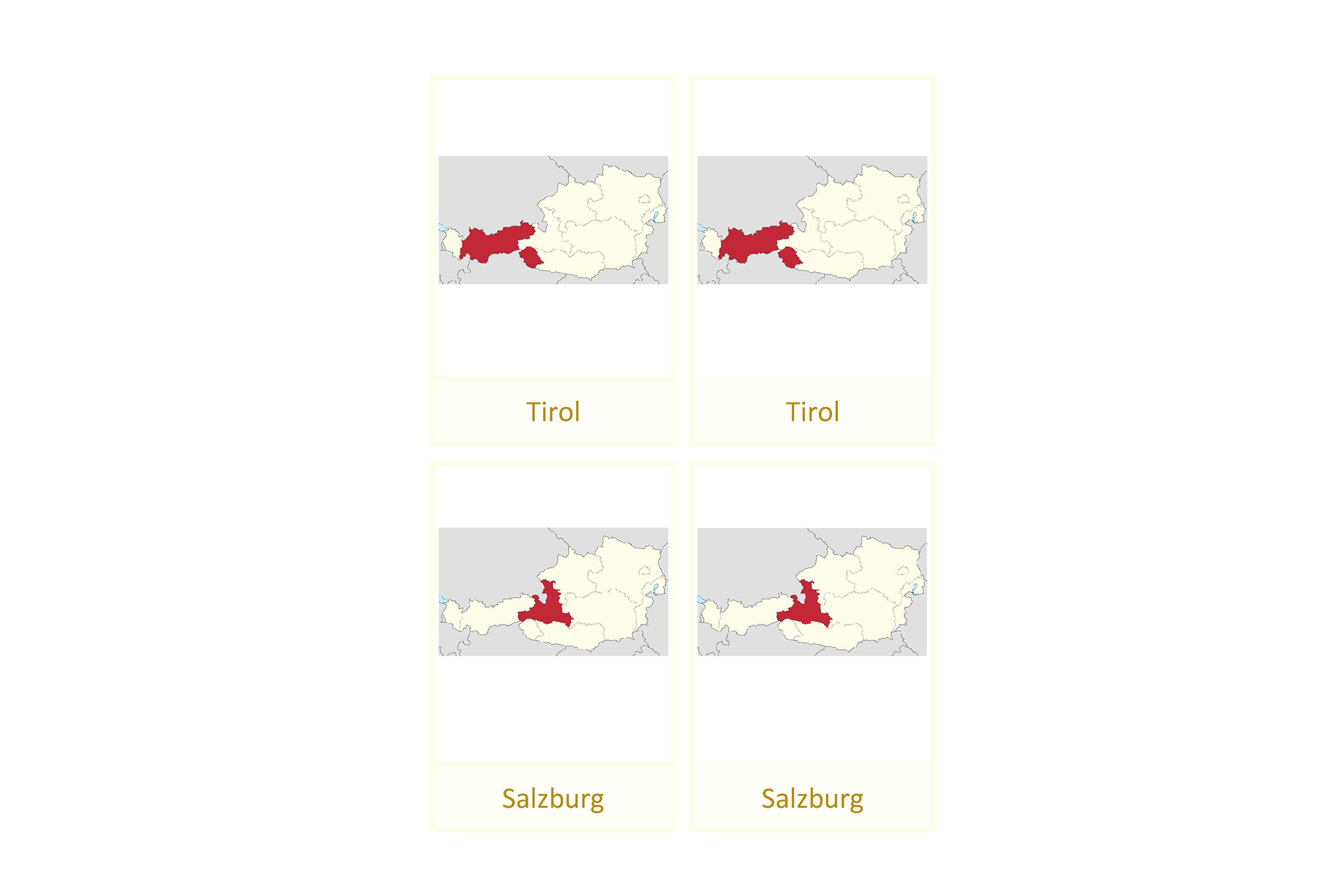 Bundesländer Österreichs, Deutsch