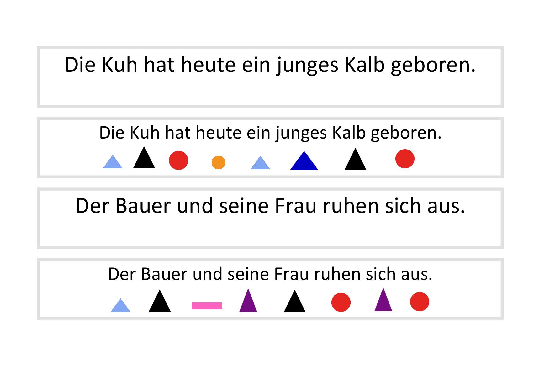 Arbeitsblätter zu Wortarten nach Montessori Deutsch