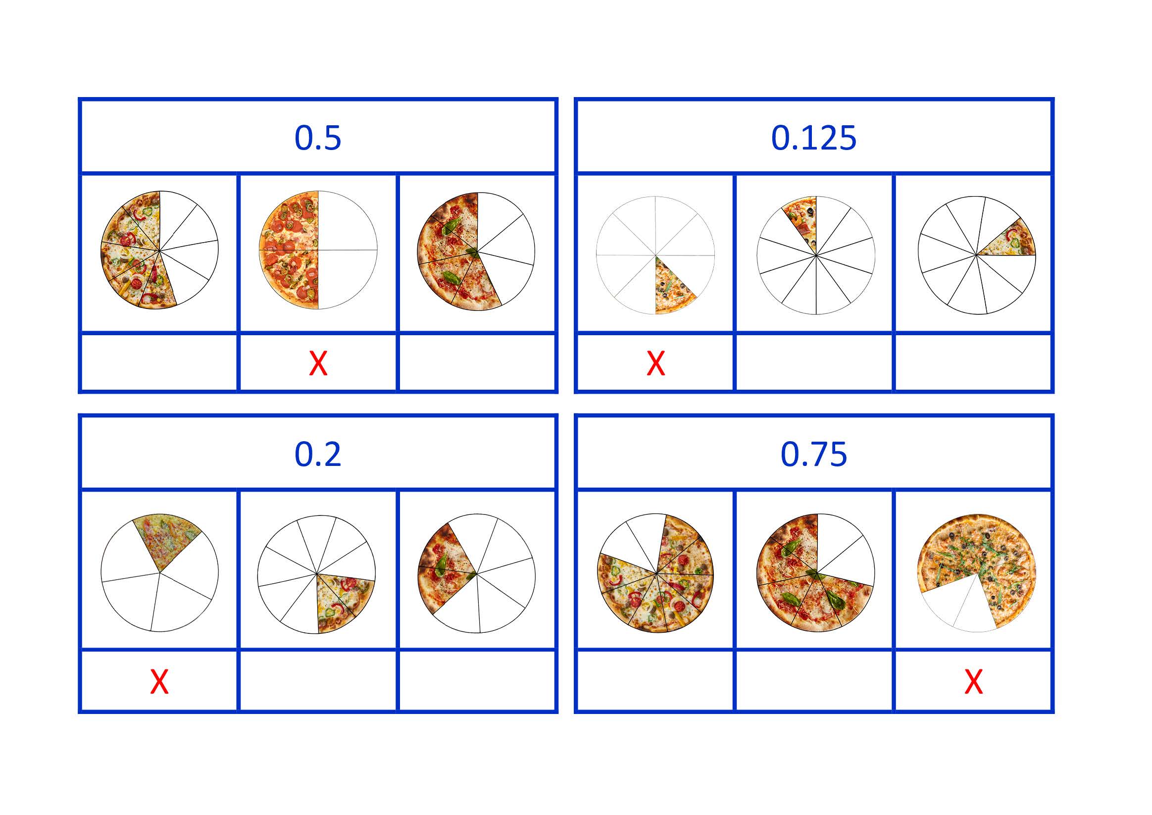 Klammerkarten: mathematische Brüche, clip cards: mathematical fractions, cartes à clip: fractions mathématiques, tarjetas: fracciones matemáticas, carte: frazioni matematiche