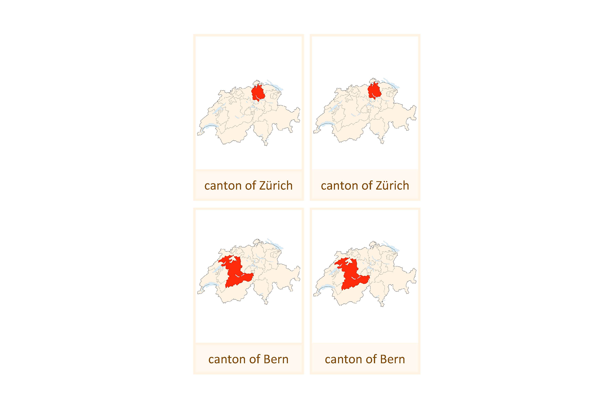 cantons of Switzerland, English