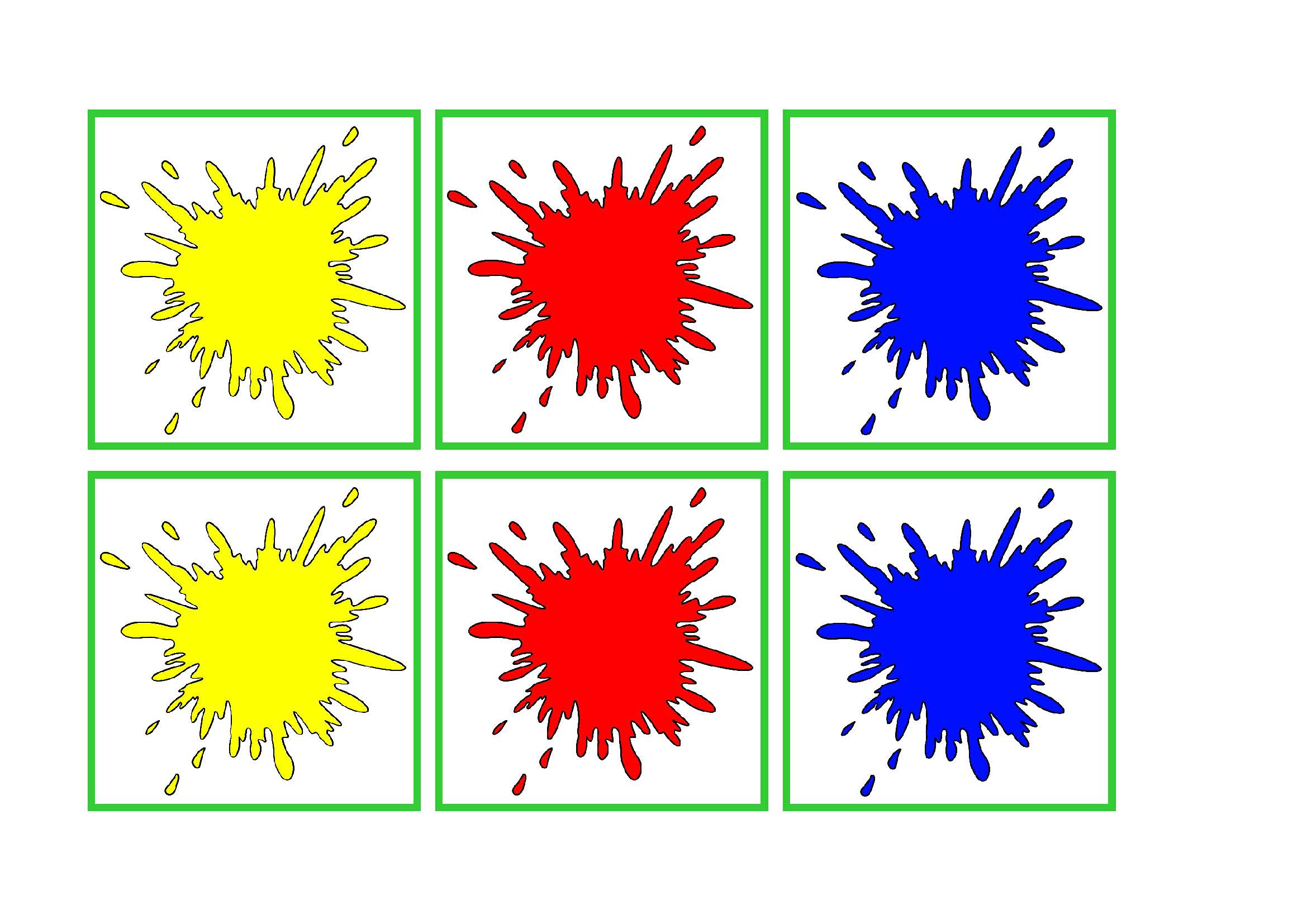 Zuordnungsspiel: Farben, matching game: colours, jeu d'association: couleurs, juego de parejas: colores, gioco di abbinamento: colori