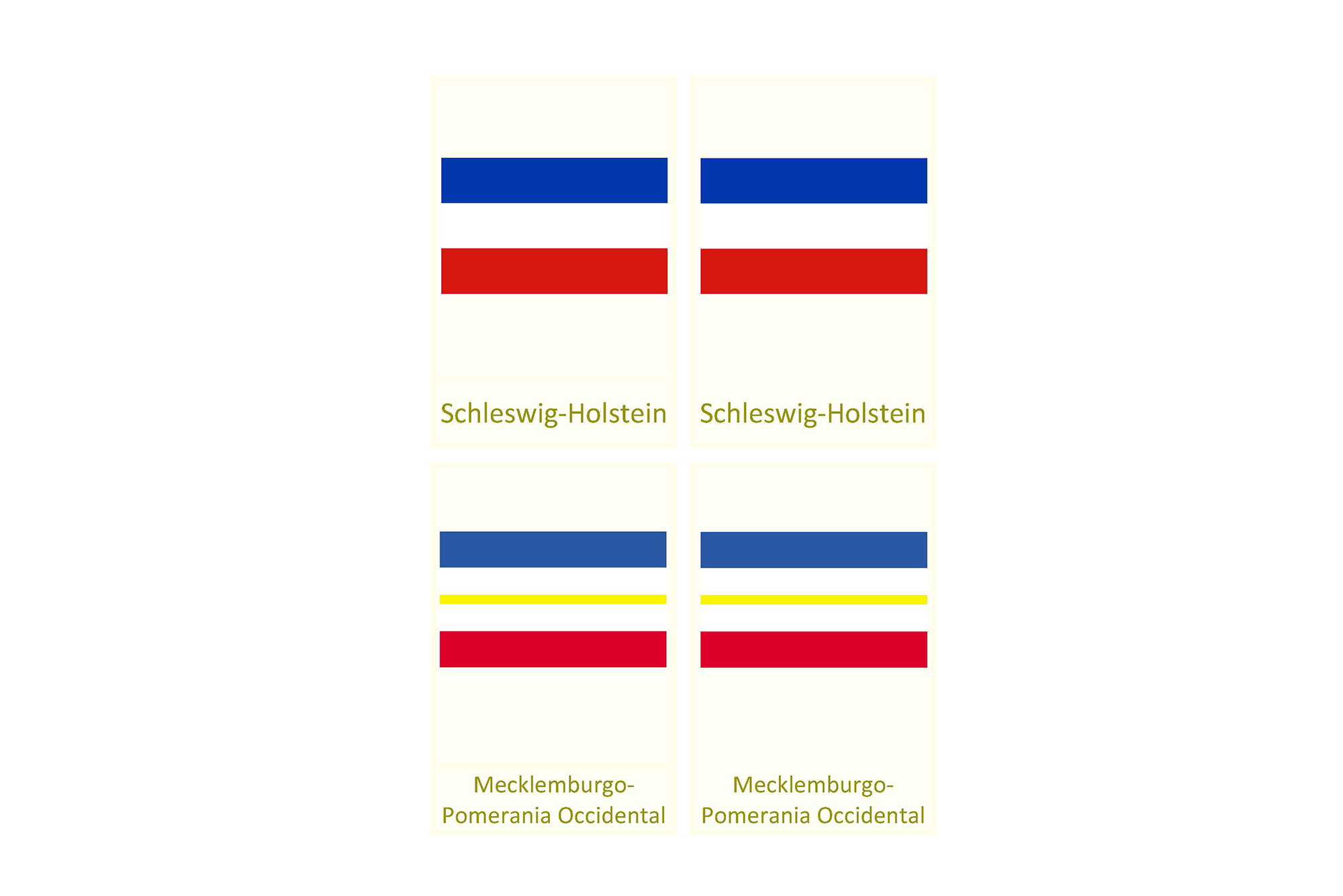 Banderas de los estados de Alemania, Español