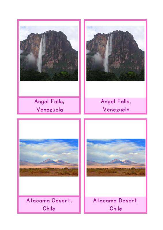 South American Landmarks English