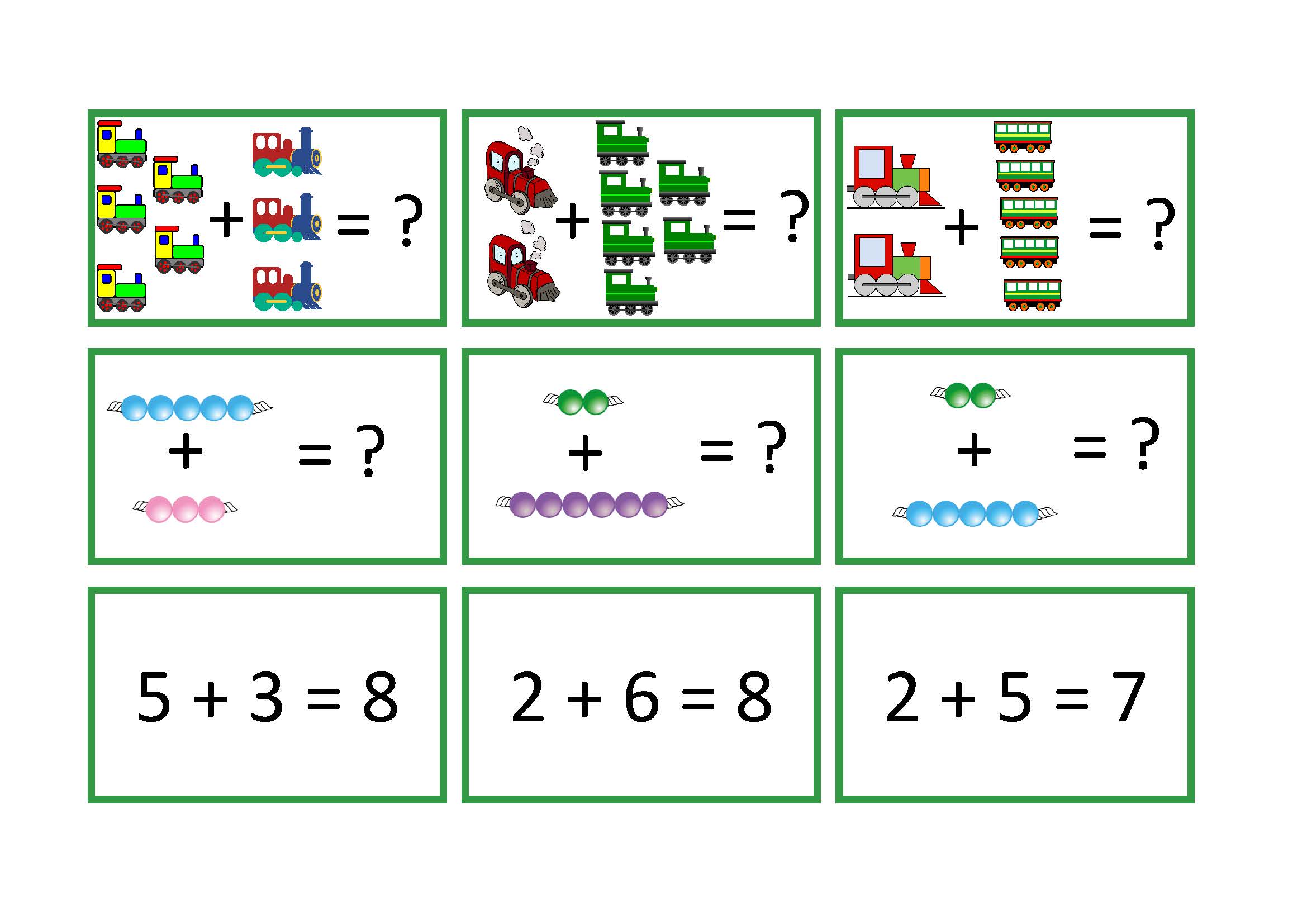 Rechnen mit Zügen, mathematics with trains, mathématiques avec des trains, matemáticas con trenes