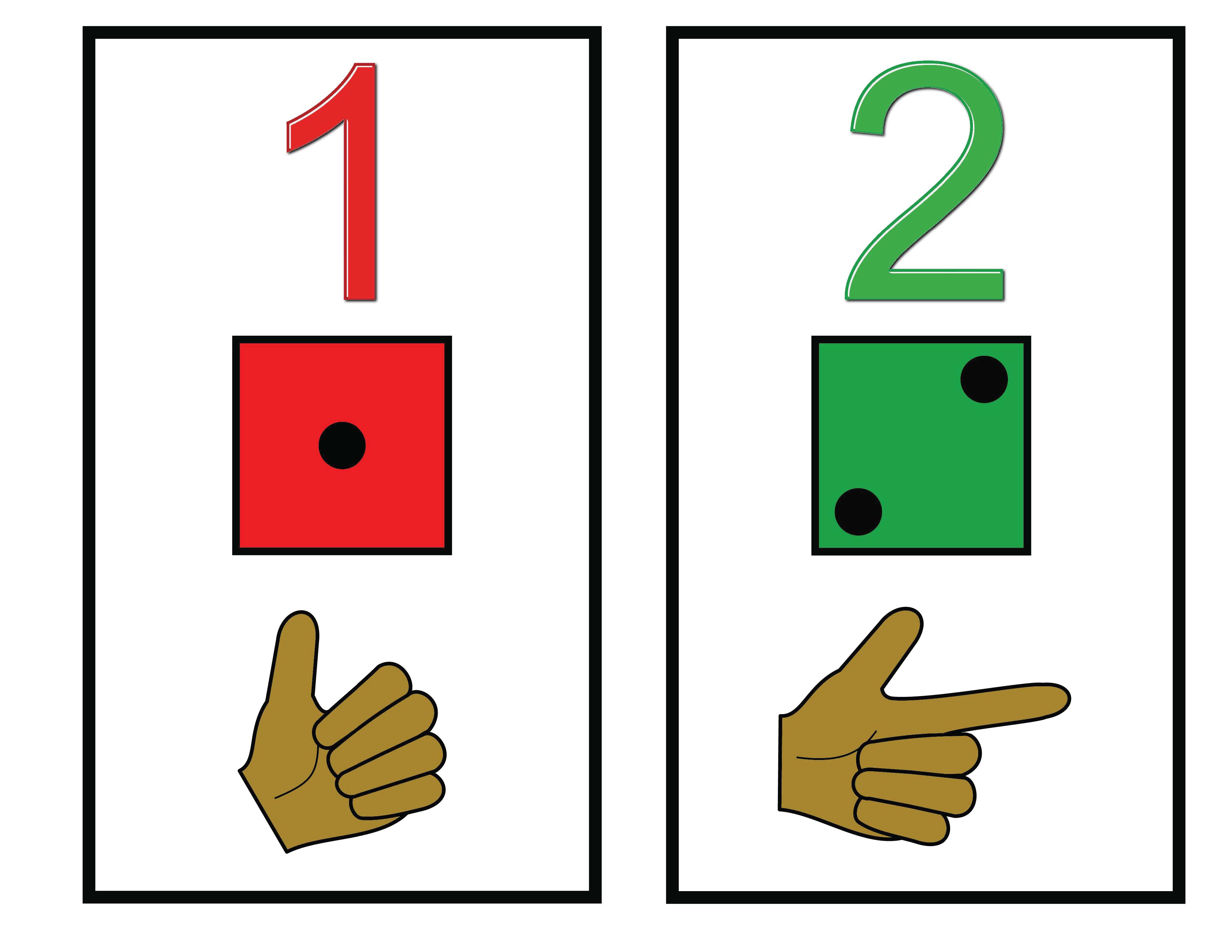 Aushang: Zahlen 1-10, flashcards: numbers 1-10, cartes flash: chiffres 1-10, fichas: números del 1 al 10, cartoline: numeri da 1 a 10 