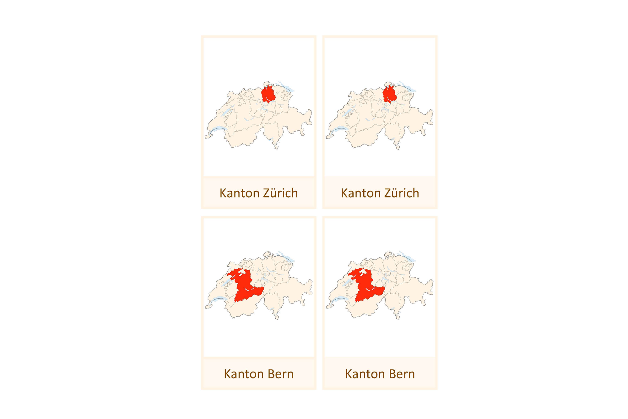 Kantone der Schweiz, Deutsch