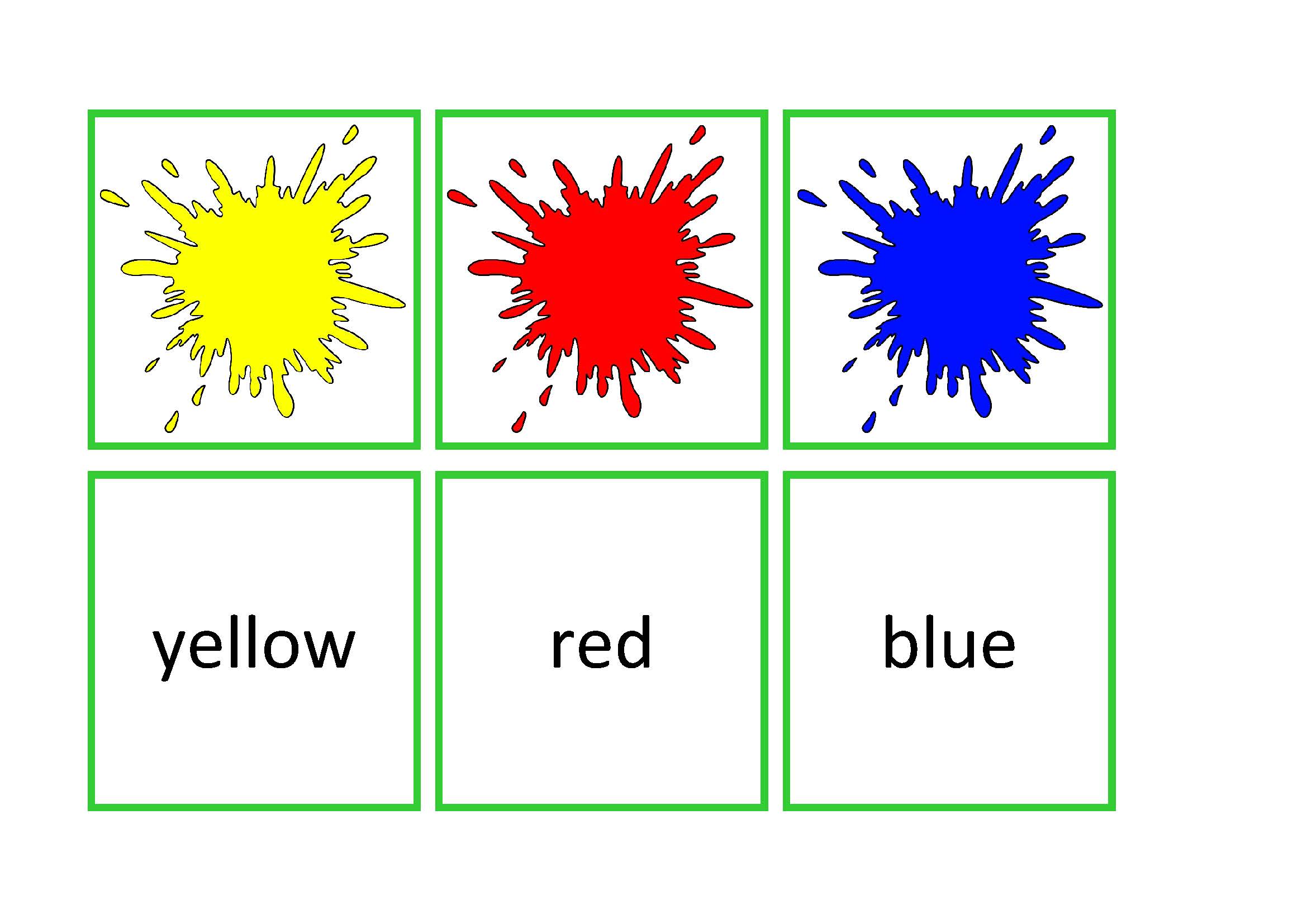 Matching game: colour, English