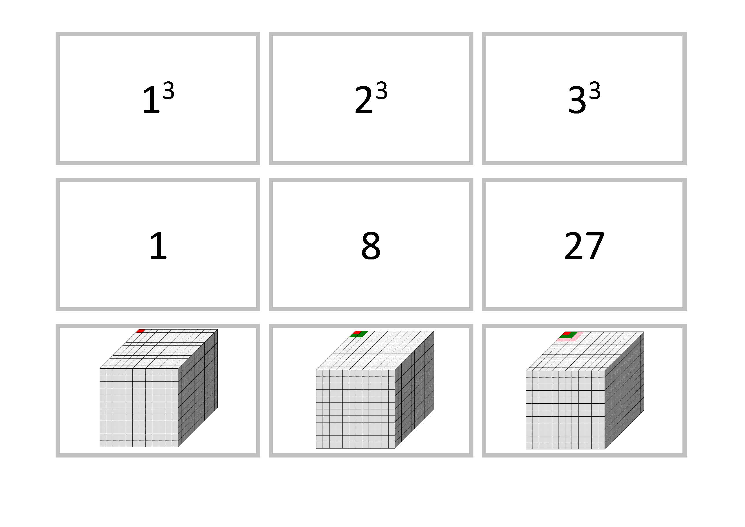 Kubikzahlen, cubic numbers, nombres cubiques, números cúbicos, numeri cubici