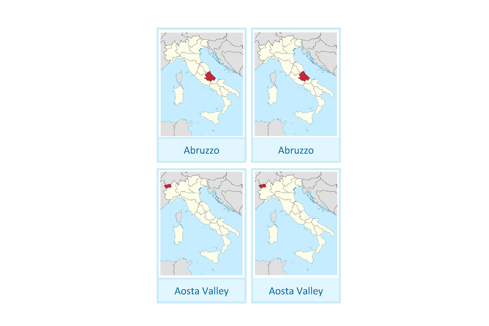 Regions of Italy, English