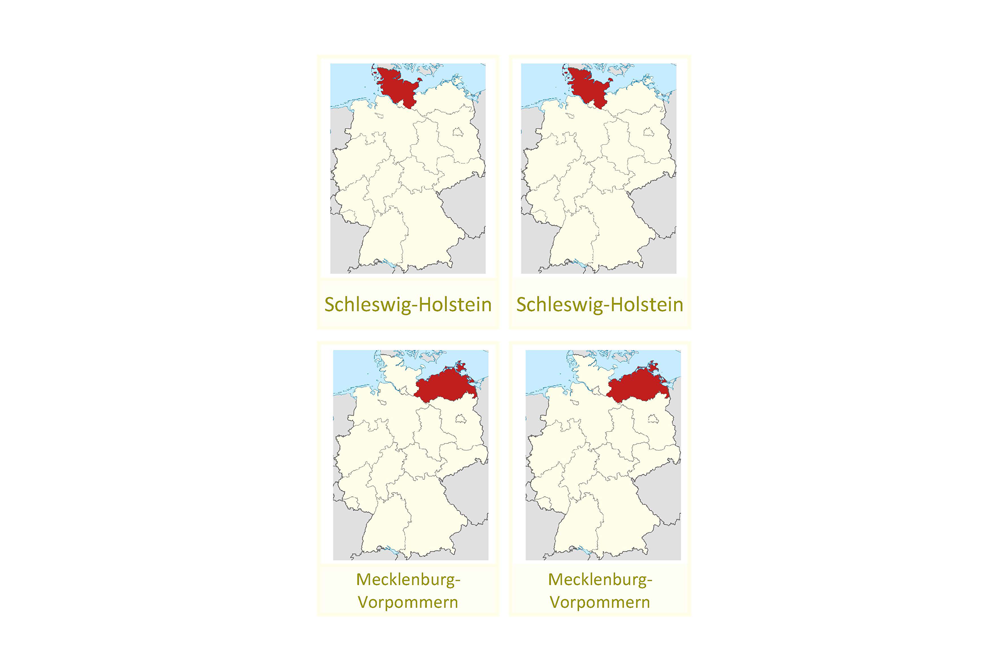 Deutsche Bundesländer, Deutsch