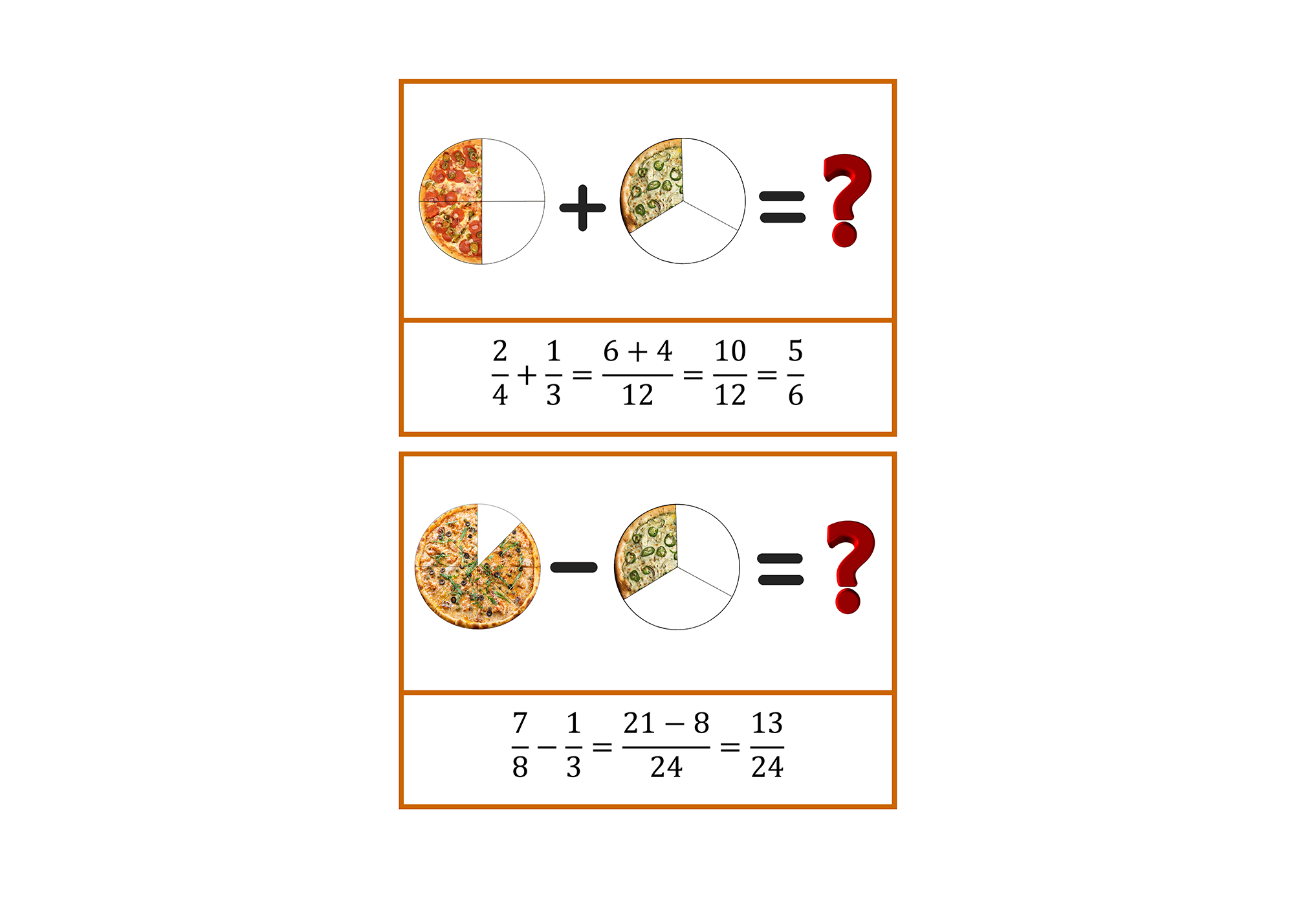 Arbeitskartei: mathematische Brüche, working file: mathematical fractions, fiche de travail: fractions mathématiques, fichero de trabajo: fracciones matemáticas, scheda di lavoro: frazioni matematiche